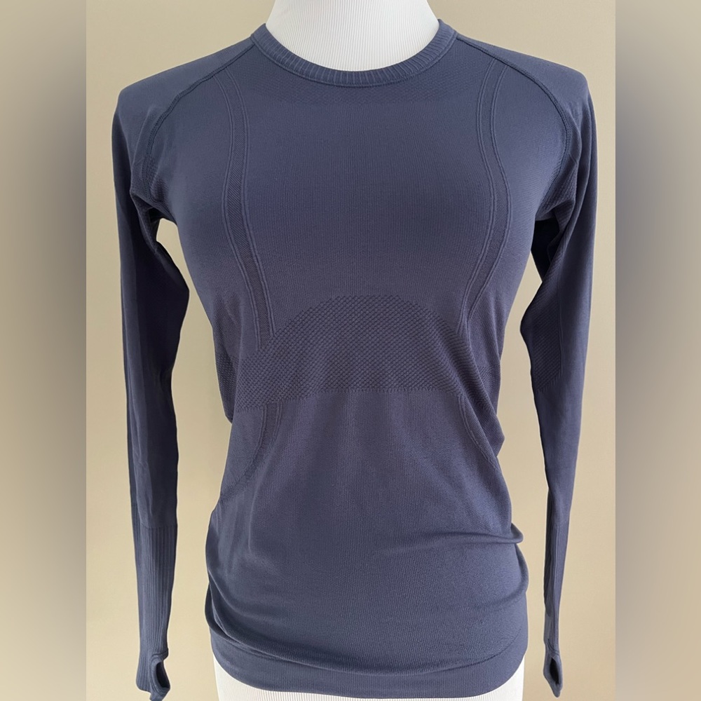 Seamless Long-Sleeve Shirt (Navy)